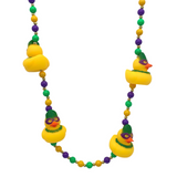 42" Mardi Gras Masked Rubber Duck Mardi Gras Beads (Each)