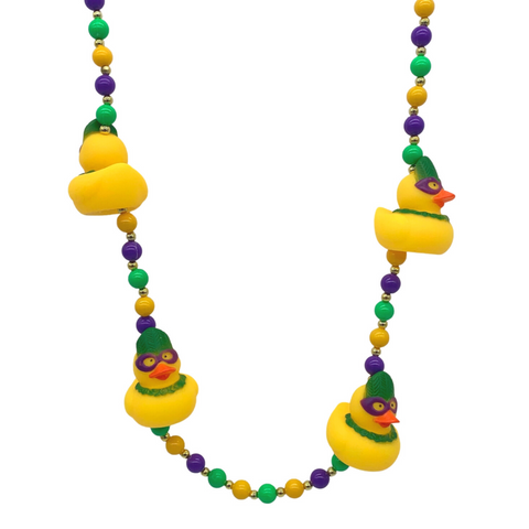 42 Mardi Gras Pirate Rubber Duck Beads Necklace