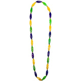 38" Swirl Aurora Borealis Purple, Green and Gold Mardi Gras Beads (Each)