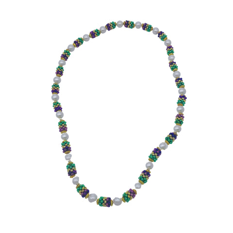 60 22mm Round Pearl White Mardi Gras Beads – Mardi Gras Spot