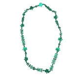36" Kiss Me Im Irish Bead Necklace - Metallic Green (Each)