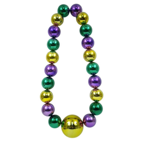 60/100mm - Purple, Green and Gold Round Balls Necklace (Each)