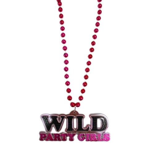 33" 10mm Wild Party Girls Medallion Necklace (Each)