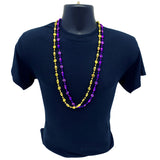 36" Purple/Gold Tiger Paw and Football Necklace (Each)