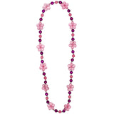 38" Acrylic Pink Daisy Bead Necklace (Each)