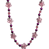 38" Acrylic Pink Daisy Bead Necklace (Each)