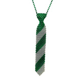Green and Silver Beaded Tie (Each)