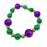 50" 40/60/80mm Purple Green and Gold Balls Necklace (Each)
