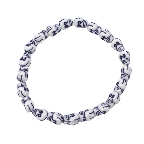 Skull Bead Bracelet Each
