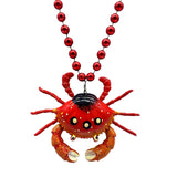 40" Red Crab Bobble Medallion on 10mm Red Beads (Each)