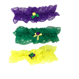 Purple, Green and Yellow Lace Garter (Dozen)