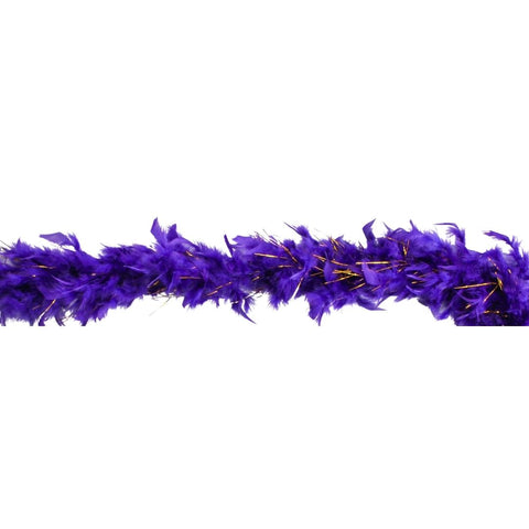 Larryhot Purple Chandelle Boa Feathers - 45g 2 Yards Boas for Adults,Mardi Gras,Wedding,Centerpieces,Concert,Carnival and Home Decoration(45g-Purple)