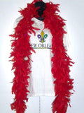 6' Red Boa with Gold Tinsel (Each)