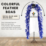 6' Royal Blue and White Boa (Each)