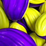 8" Purple and Gold Foam Football  (Sack of 40)