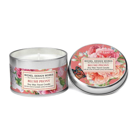 Michel Design Works Blush Peony Travel Candle (Each)