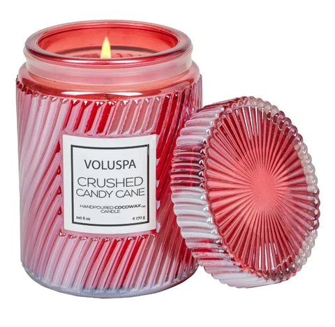 Voluspa Crushed Candy Cane 6.5oz Small Jar Candle (Each)