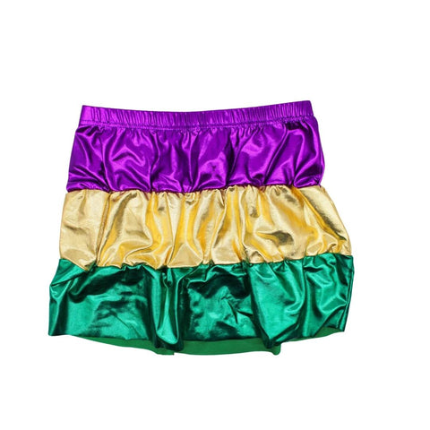 Mardi Gras Lame Colorblock Skirt (Each)