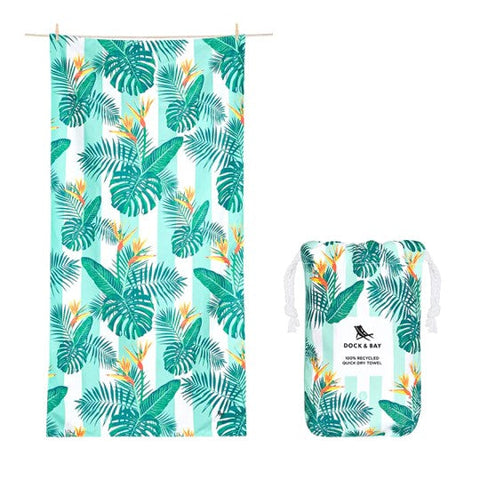 Dock & Bay Quick Dry Beach Towels - Botanical - Perfect Paradise - Large (63"x35")