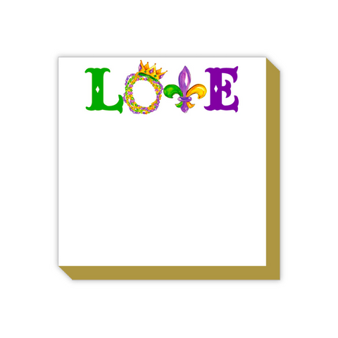 Mardi Gras LOVE Luxe  Notepad (Each)