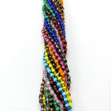 27" 12 Assorted Color Glass Bead Necklace (Dozen)