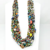 27" Multi Color Pastel Glass Bead Necklace (Dozen)