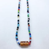 27" Multi Color with Black Glass Bead Necklace (Dozen)