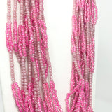 27" Pink Glass Bead Necklace  (Dozen)