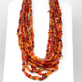 27" Multi Color Glass Bead Necklace (Dozen)