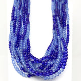 27" Blue Glass Bead Necklace (Dozen)