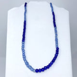 27" Blue Glass Bead Necklace (Dozen)