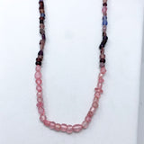 27" Rose and Purple Glass Bead Necklace (Dozen)