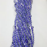 27" Clear and Purple Glass Bead Necklace (Dozen)