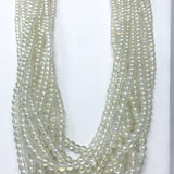 27" Clear Glass Bead Necklace (Dozen)