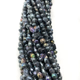 27" Large Opalescent Metallic Glass Bead Necklace (Dozen)
