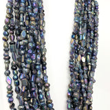 27" Dark Opalescent Glass Bead Necklace (Dozen)