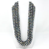27" Clear and Multi Color Glass Bead Necklace (Dozen)