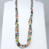 27" Multi Color Double Strand Glass Bead Necklace (Dozen)