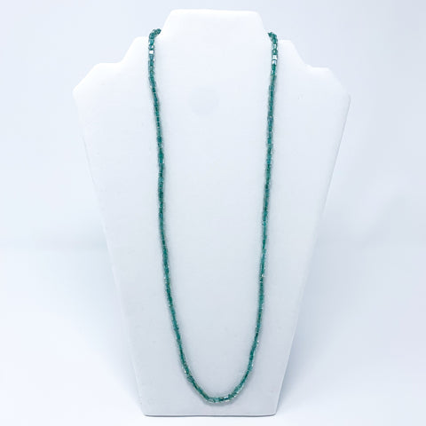 27" Green Single Strand Glass Bead Necklace (Dozen)