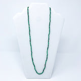 27" Matte Green Glass Bead Necklace (Dozen)