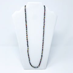 27" Multi Color with Square Opalescent Glass Bead Necklace (Dozen)