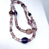 27" Light and Dark Purple Glass Bead Necklace (Dozen)
