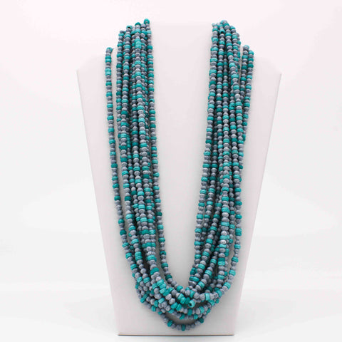 27" Multicolor Glass Bead Necklace (Dozen)