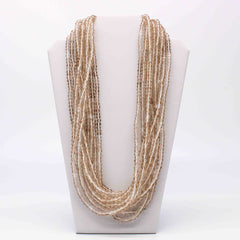 27" Clear Glass Bead Necklace (Dozen)