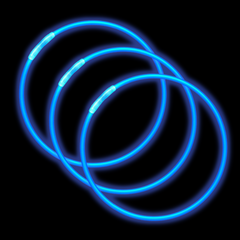 8" Blue Glow Bracelet (Tube/50 Pieces)