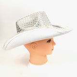 LED Silver Cowboy Hat (Each)
