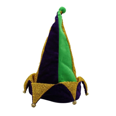 Purple, Green, and Gold Jester Hat (Each)