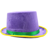 Purple, Green and Gold Felt Top Hat (Each)