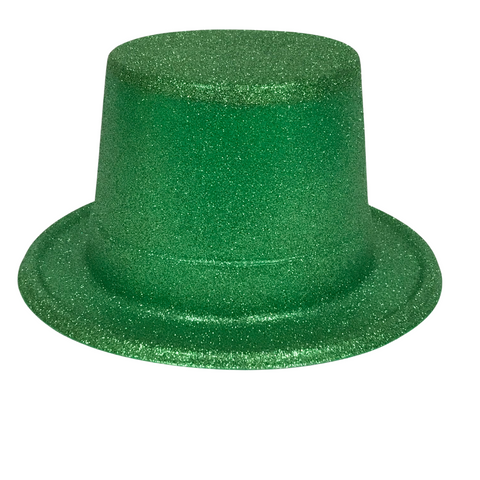 Green Glittered Top Hat (Each)
