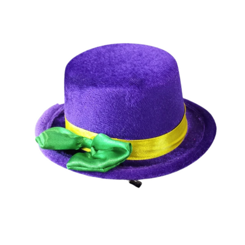 Mini Purple, Green and Gold Top Hat (Each)